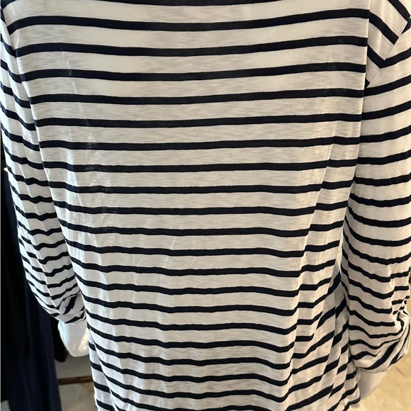 Splendid Navy and White Striped Long Sleeve Tee Shirt - Picture 4 of 6